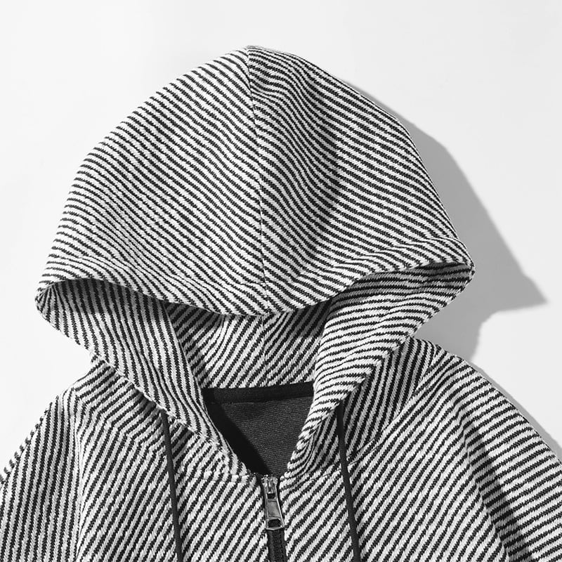 ✿New item! [BIGEMAN Series]★Outerwear★ Parka Jacket Tops Unisex Men's Large Size Striped Pattern Stripes