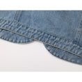 Load image into Gallery viewer, [LHSEN Series] ★Outer★ Denim jacket Jacket Short length Color scheme Blue Blue Retro
