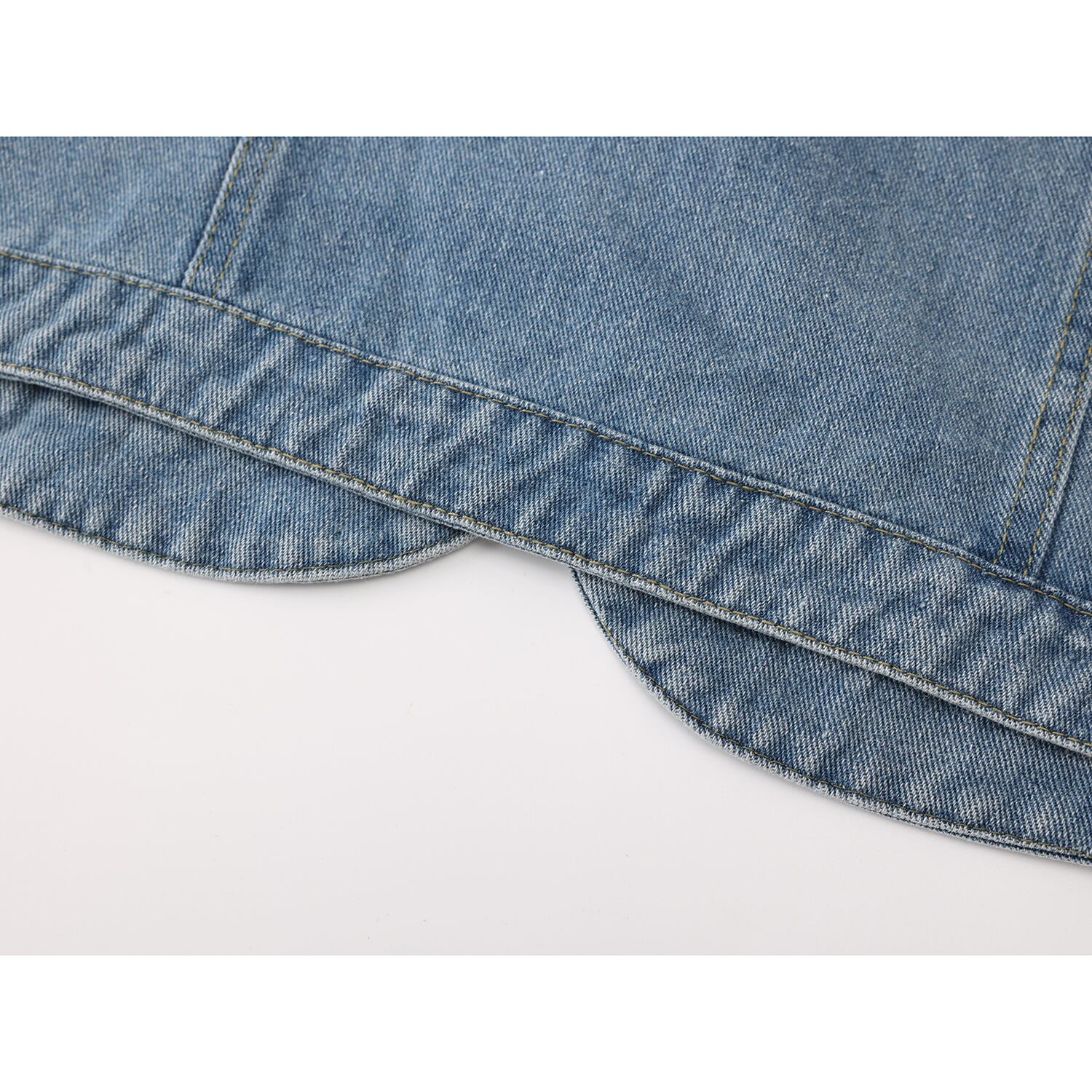 [LHSEN Series] ★Outer★ Denim jacket Jacket Short length Color scheme Blue Blue Retro