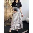 Load image into Gallery viewer, [Tachibana Series] ★China Style T-shirt★ 2color Tops Bamboo Embroidery Women's Chinese Clothing Improves Temperament Cotton
