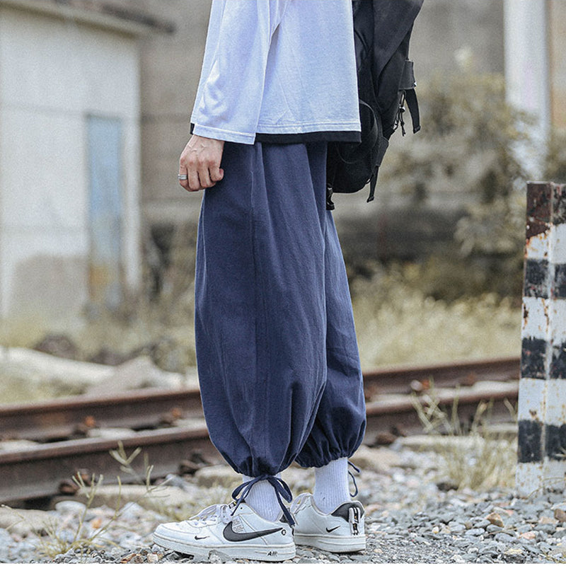 [PPDJ Series] ★Chinese-style pants★ 4 colors, 9/10th length pants, bottoms, unisex, men's, large size, plain, simple