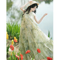 Load image into Gallery viewer, [XIXI Series] ★Chinese-style dress★ Hanging dress, floral pattern, cute, for dates, commuting, weddings, green
