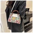 Load image into Gallery viewer, [YUJIAN series]★Bag★ 3color shoulder bag oil painting style floral pattern cute black beige wine red
