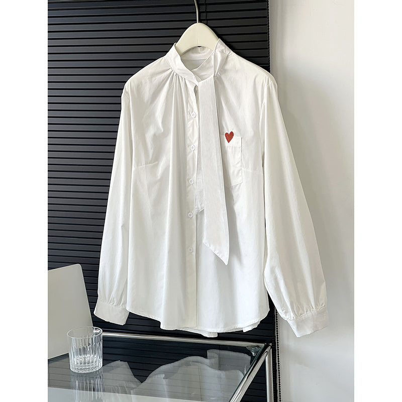 [Tachibana Series]★Shirt★ Tops, Long Sleeve Shirts, Women's, Improves Temperament, White, White Hat, Commuting, Date