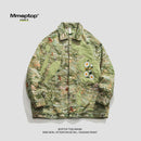 ✿New item! [Mmoptop Series] ★Jacket★ 2color outerwear, unisex, men's, floral pattern, switching, stylish, easy to match