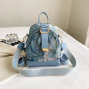 [NANA Series]★Bag★ 4color Rucksack Rucksack Floral Pattern Cute Commuting Blue Blue Black Black