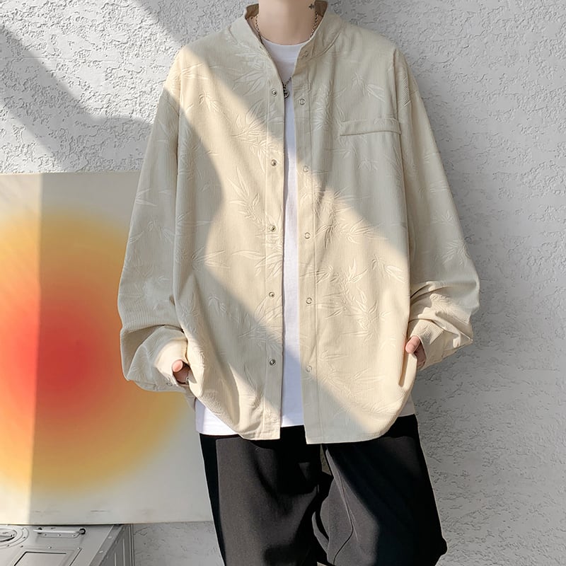 [ZHUIYI Series]★China Style Shirt★ 2color Tops Long Sleeve Shirt Unisex Men's Large Size Retro