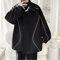 Load image into Gallery viewer, [V37 series]★Jacket★ 3color outerwear unisex men's stand neck black beige red
