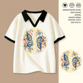 Load image into Gallery viewer, [LXBE series] ★Chinese style tops★ 3 colors Tops Short sleeve POLO shirt V-neck Cute butterfly
