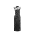 Load image into Gallery viewer, ✿New item! [Daiseiryusu series]★China style dress★Cheongsam dress velvet long length slimming wear
