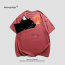 [Mmoptop Series]★T-shirt★ 3color Tops Short Sleeve T-shirt Unisex Men's Cotton Cat Cat Cat