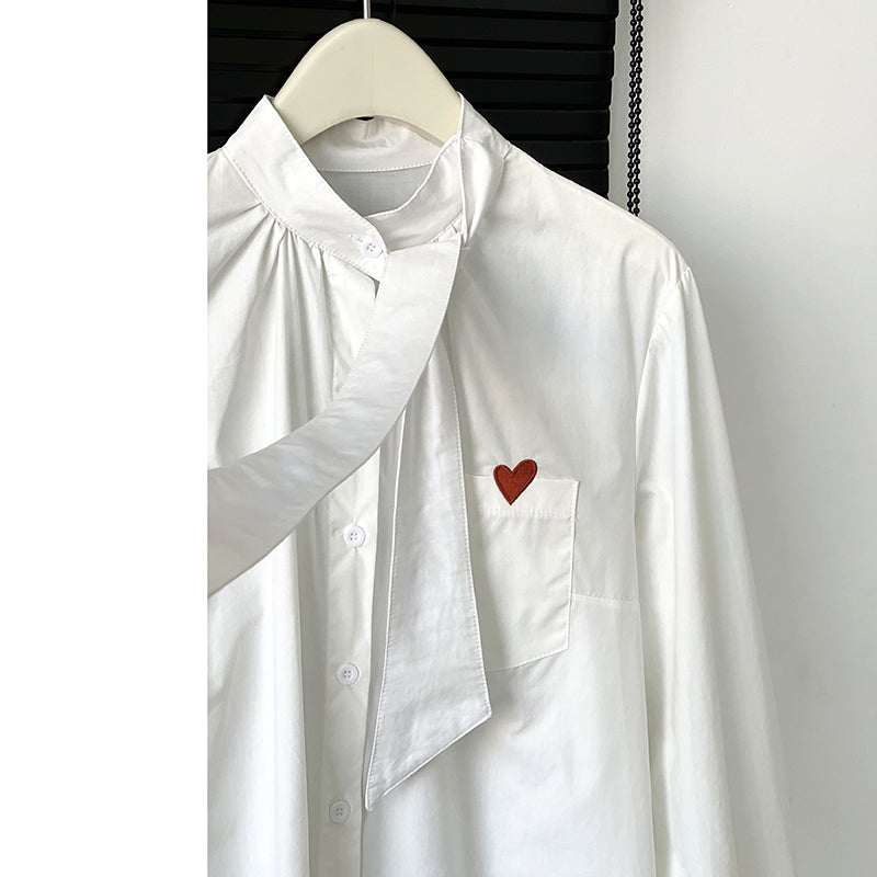 [Tachibana Series]★Shirt★ Tops, Long Sleeve Shirts, Women's, Improves Temperament, White, White Hat, Commuting, Date