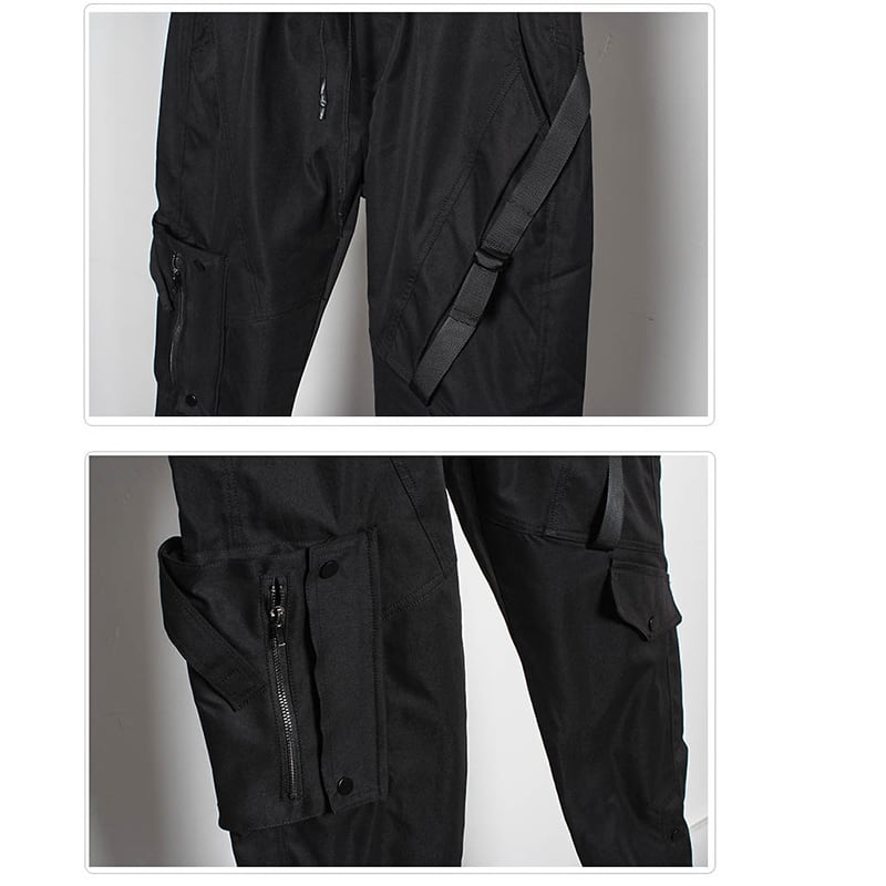 [WL Series]★Casual Pants★ Trousers Bottoms Cool Black Easy to match Harajuku style