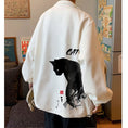 Load image into Gallery viewer, [WUSHE Series]★China style outerwear★ 4color Regular type or brushed lining type Jacket Cat Cat Cat Ink pattern Unisex Men's Large size
