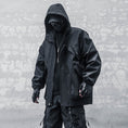 Load image into Gallery viewer, [WL Series] ★Jacket★ Outerwear with hood, unisex, men's black, easy to match with design.
