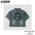 Load image into Gallery viewer, [LHSEN series] ★Chinese-style top★ Outerwear, denim, easy to match, Chinese buttons, blue
