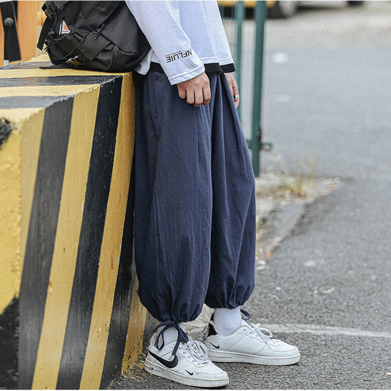 [PPDJ Series] ★Chinese-style pants★ 4 colors, 9/10th length pants, bottoms, unisex, men's, large size, plain, simple