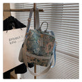 Load image into Gallery viewer, [NANA Series]★Bag★ Backpack Rucksack Floral pattern Cute Commuting Date Blue Easy to match
