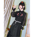 Load image into Gallery viewer, [Kokaisha---Hanabone Series] ★Chinese-style dress★ Long dress, unique, original, embroidered, puff sleeves
