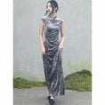 Load image into Gallery viewer, ✿New item! [Daiseiryusu series]★China style dress★Cheongsam dress velvet long length slimming wear
