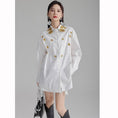 Load image into Gallery viewer, [ZHONG CHUANG Series]★China style shirt★ 2color embroidery tops cotton black white
