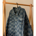 Load image into Gallery viewer, [BAOYAN Series] ★Jacket★ Denim jacket outerwear jeans unisex men's plaid pattern blue blue
