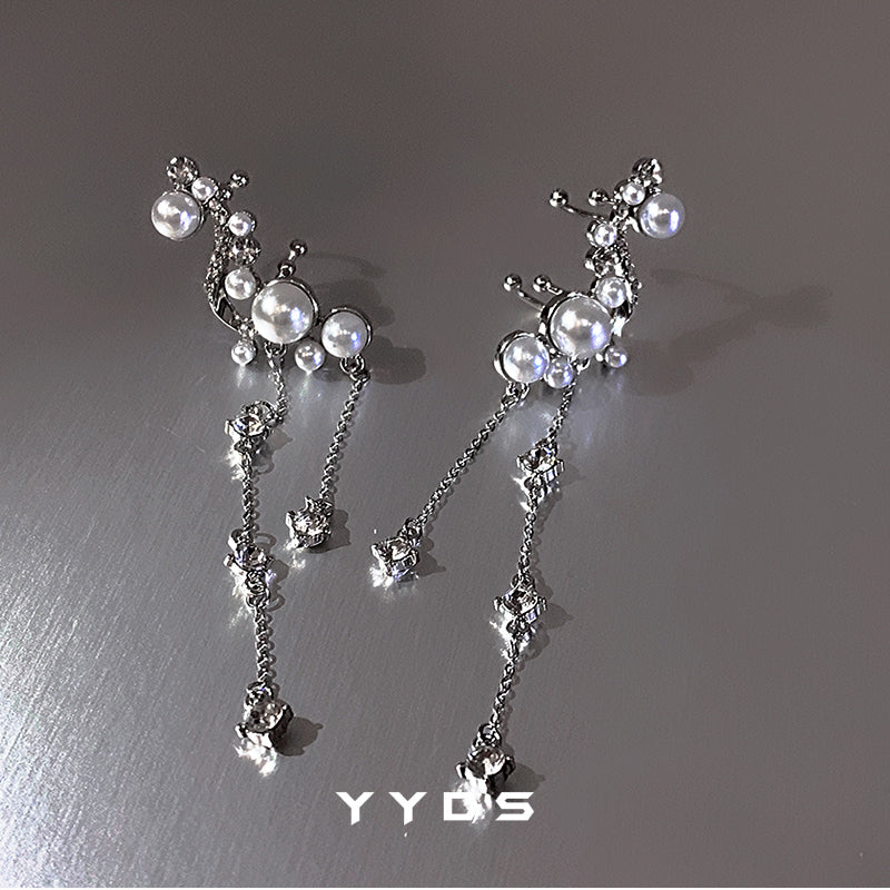 [YYDS Series] Earrings, Pair, Ear Cuffs, Women's, Cute, Fringe, Cute, Improves Your Style, Easy to Match, Accessories