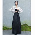 Load image into Gallery viewer, ✿New item! [Da Qinglong Shu series]★China style skirt★Bottoms Hanfu skirt Long length skirt Black Black Chinese clothes
