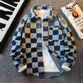 Load image into Gallery viewer, [HPCP Series]★Jacket★ Outerwear Unisex Men's Casual Plaid Pattern Blue Blue
