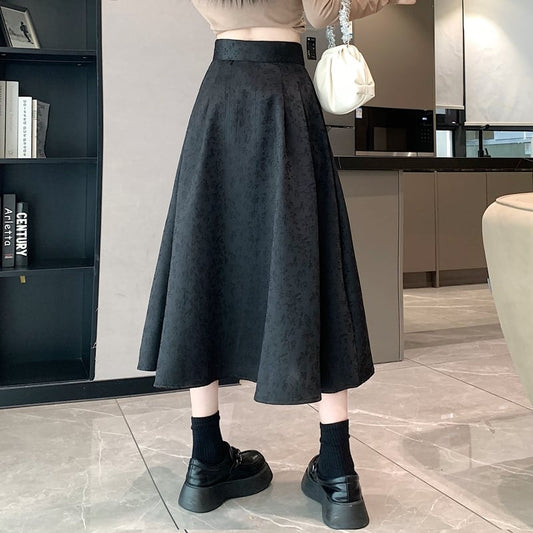 [Rin Le Series] ★Chinese style skirt★ Pants Chinese button Chinese clothing Black Black Easy to match