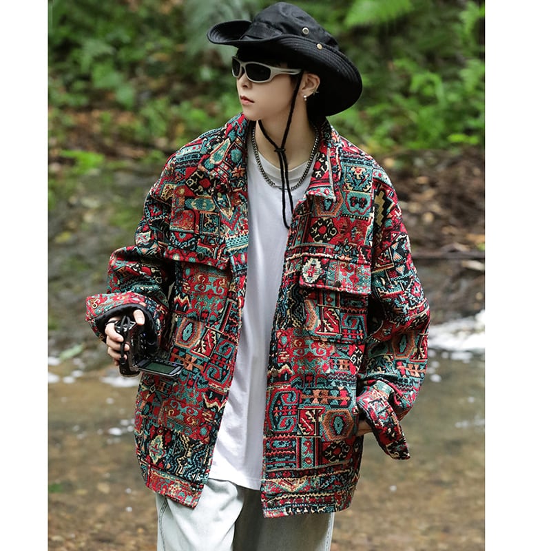 [OULANGSEN Series]★Jacket★ Outerwear Unisex Men's Large Size Ethnic Style Casual