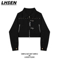 Load image into Gallery viewer, [LHSEN Series] ★Outer★ 2color Jacket Mini Length Women's Fashion Black Apricot
