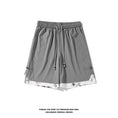 Load image into Gallery viewer, [BIGEMAN Series] ★Shorts★ Chinese-style pants, 2 colors, bottoms, short pants, unisex, men's, fake layered, black, gray
