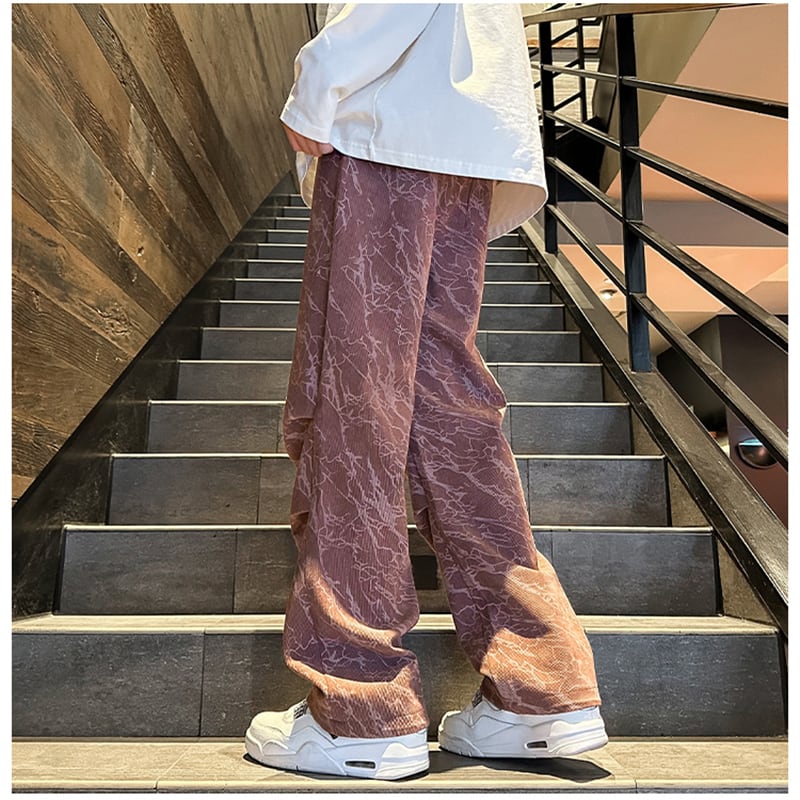 ✿New item! [BIGEMAN Series]★Pants★ 3color Casual Pants Bottoms Unisex Men's Large Size Corduroy Tie-dye