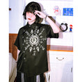 Load image into Gallery viewer, [Kogaesha---Peace Series] ★Chinese-style top★ Short-sleeved shirt, unique, original, black, black print
