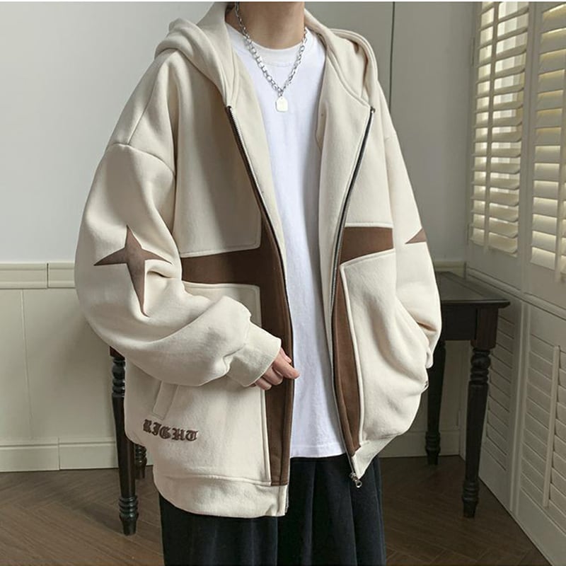 [TIAOTA series] ★Jacket★ 3color outer parka unisex men's color scheme casual apricot black brown