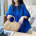 Load image into Gallery viewer, [XUELI Series] ★Tops★ T-shirts in 2 colors for women, with a stylish design, blue and pink
