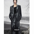 Load image into Gallery viewer, ✿New item! [Big Blue Dragon Series] ★China style outerwear★ Blazer print fashion black black
