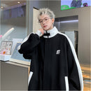 [NANSHI Series]★Jacket★ 2color outerwear unisex men's black gray color scheme stand neck