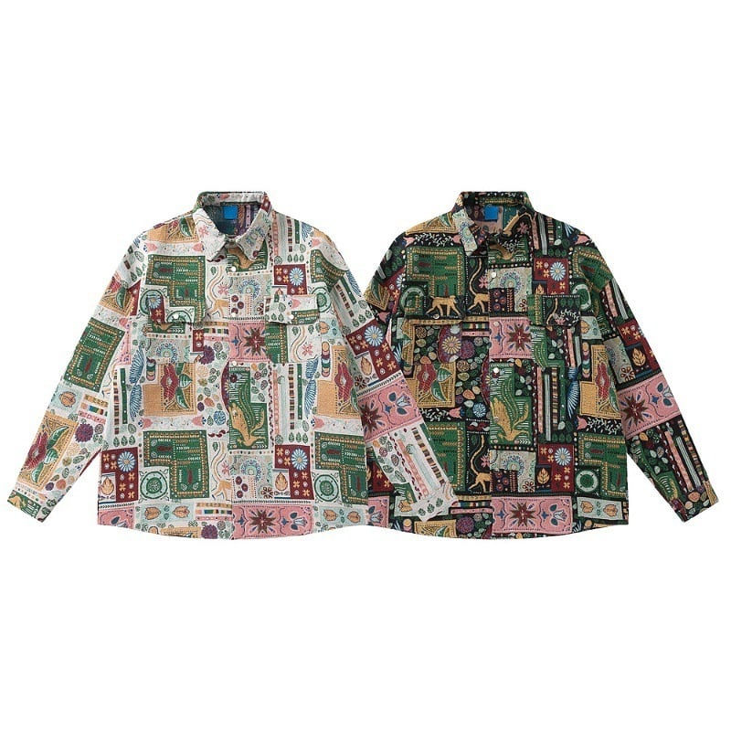 [BE REBORN Series]★China style shirt★ 2color tops shirt jacket long sleeve shirt thick shirt unisex men's ethnic style