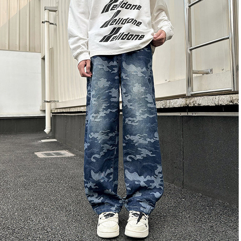 [BIGEMAN Series] ★Denim pants★ 2 colors Bottoms Unisex Men's Casual Simple Easy to match