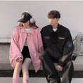 Load image into Gallery viewer, [NANSHI Series]★Jacket★ 3color Outerwear Casual Unisex Men's Suede Embroidery Black Brown Pink
