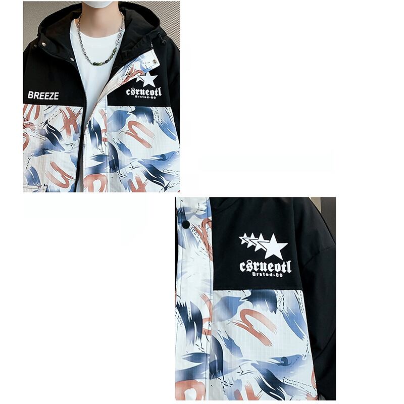 [PAIWEISEN Series] ★Jacket★ 2color outerwear unisex men's color scheme graffiti fashion casual