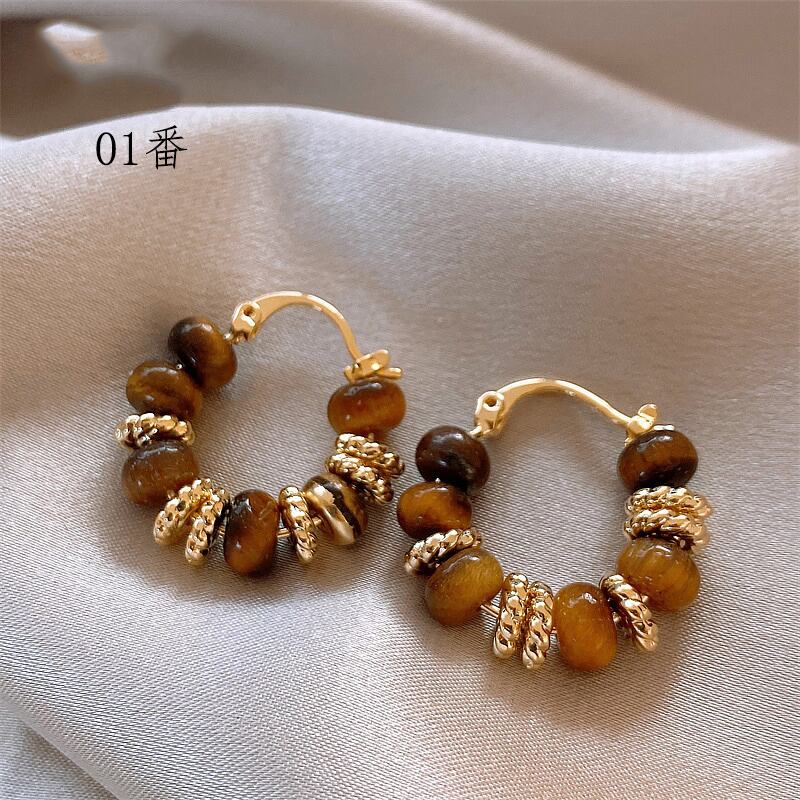 [GULIYA Series] ★Earrings★ 2 types pair accessories ladies retro unique design