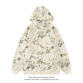 Load image into Gallery viewer, [BEAT BOY Series]★Outerwear★ Parka with zipper, floral pattern, green jacket with hood, unisex, men and women
