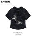 Load image into Gallery viewer, [LHSEN series] ★Chinese style tops★ 2 colors Embroidered T-shirt Easy to match Slimming Black Beige
