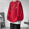 Load image into Gallery viewer, [CHAOMEICHEN Series]★China style tops★ 4color embroidered sweatshirt unisex men's large size black red gray
