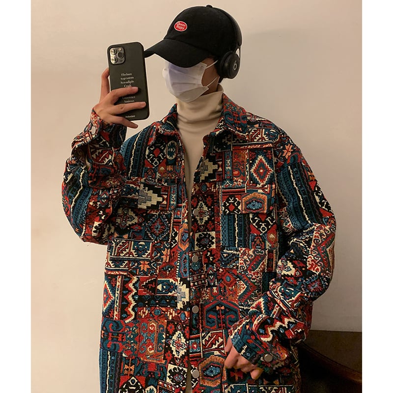 [HUINIU Series]★Jacket★ Outerwear Unisex Men's Large Size Ethnic Style Casual