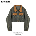 Load image into Gallery viewer, [LHSEN Series] ★Outer★ Denim Jacket Jacket Jeans Mini Length Ladies Color Scheme
