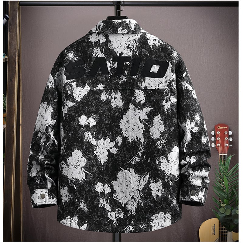 [YUANHENG Series]★Jacket★ 4color Outerwear Unisex Men's Large Size Floral Pattern Oil Painting Style